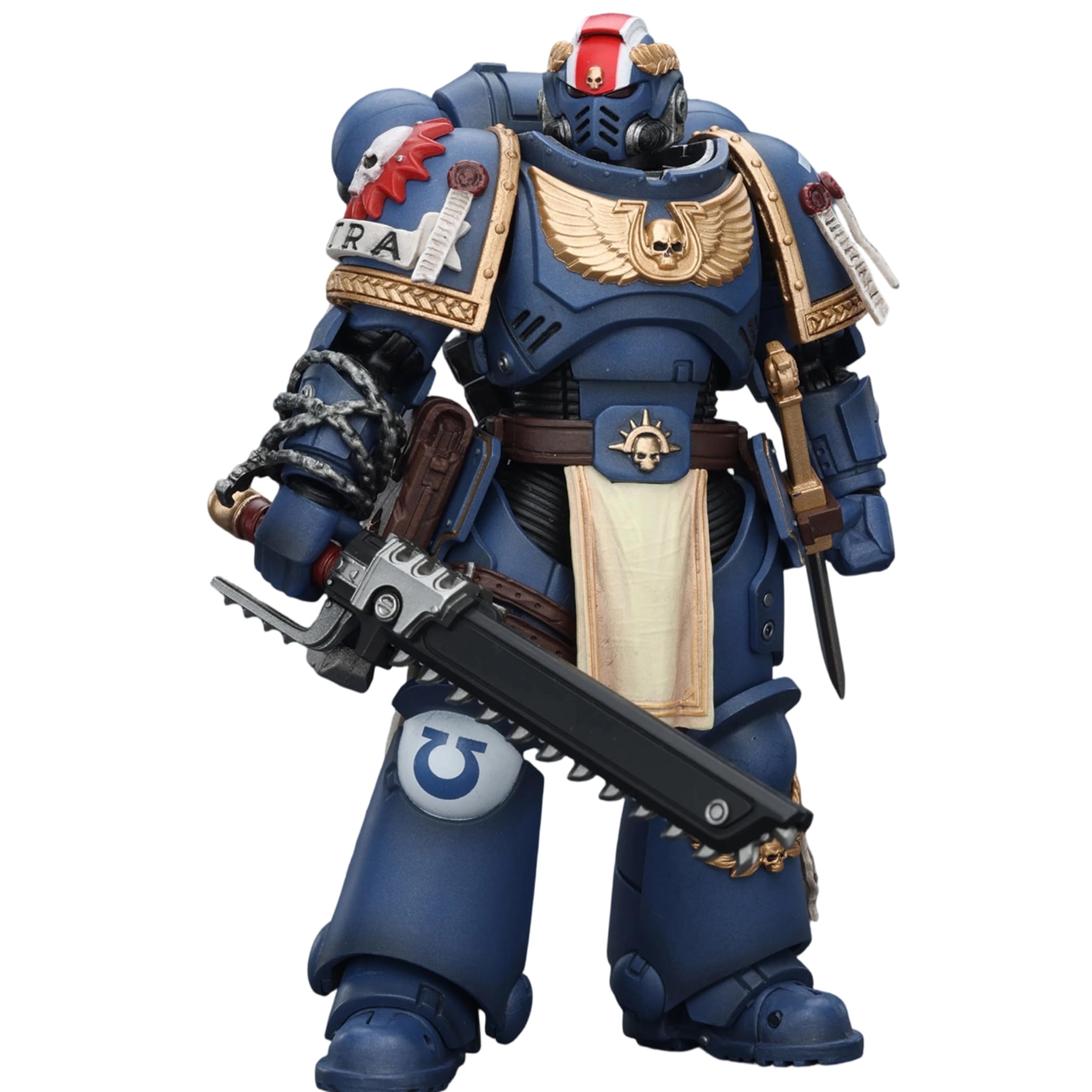 JOYTOY Titus with Laurels of Victory Warhammer 40K 1/18 Figurka akcji Ultramarines Titus with Laurels of Victory 11,2 cm Model kolekcjonerski Prezenty urodzinowe