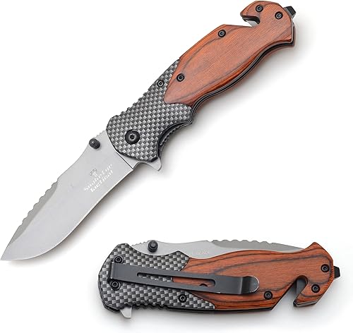 Miniatura 9 de Snake Eye Tactical Cuchillo de bolsillo plegable estilo rescate para uso diario