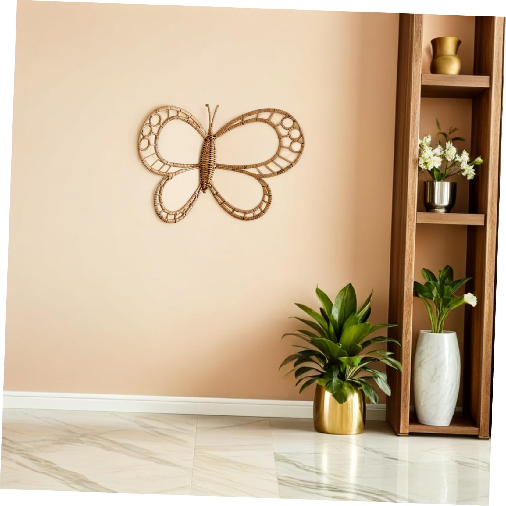 RORPOIR Decoración De Pared Con Forma De Decoración De Pared De Animales Grandes De Mimbre