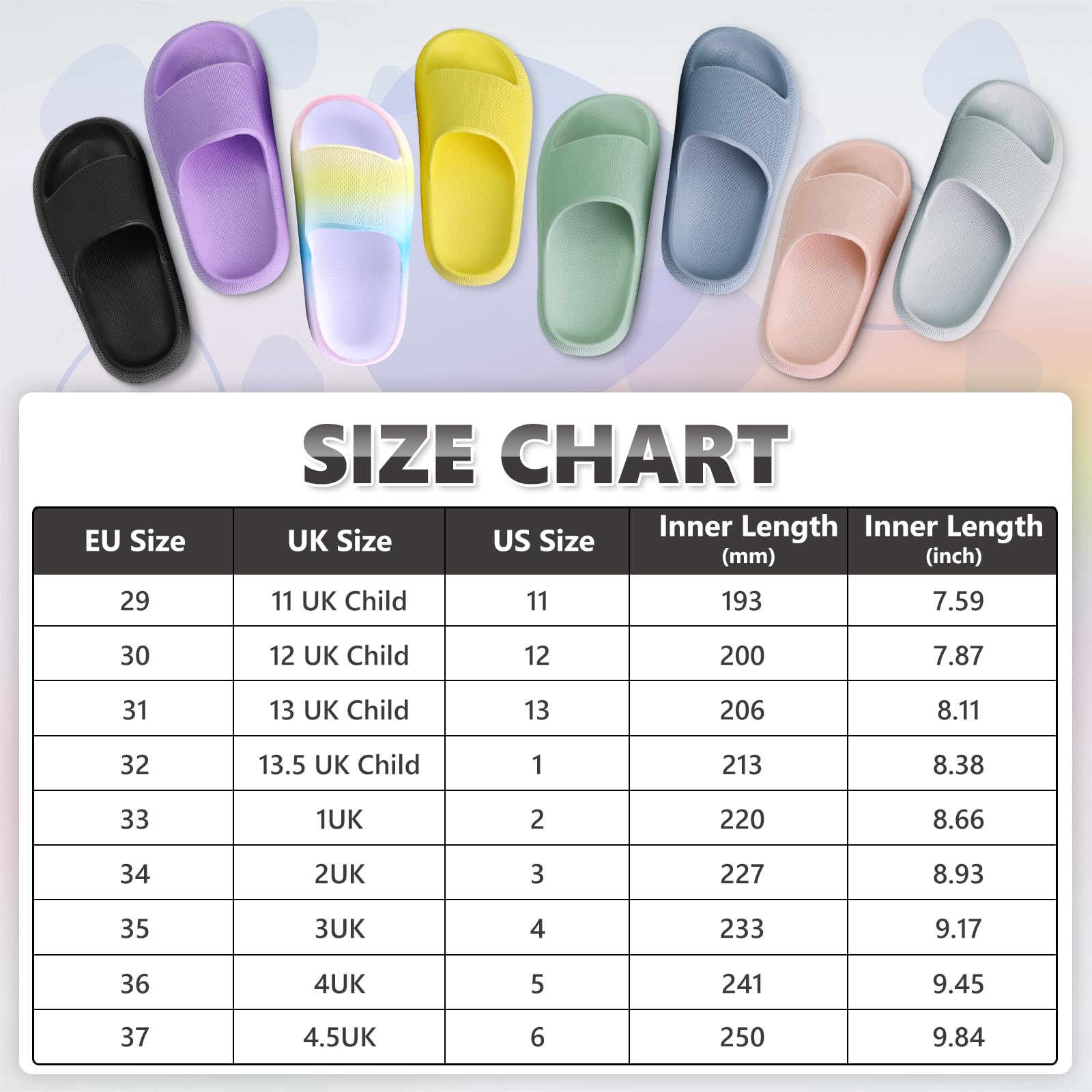 Chaussons pour enfants Chaussons d'intérieur pour garçons et filles Sandales antidérapantes d'été, de plage et de piscine 29-35 EU