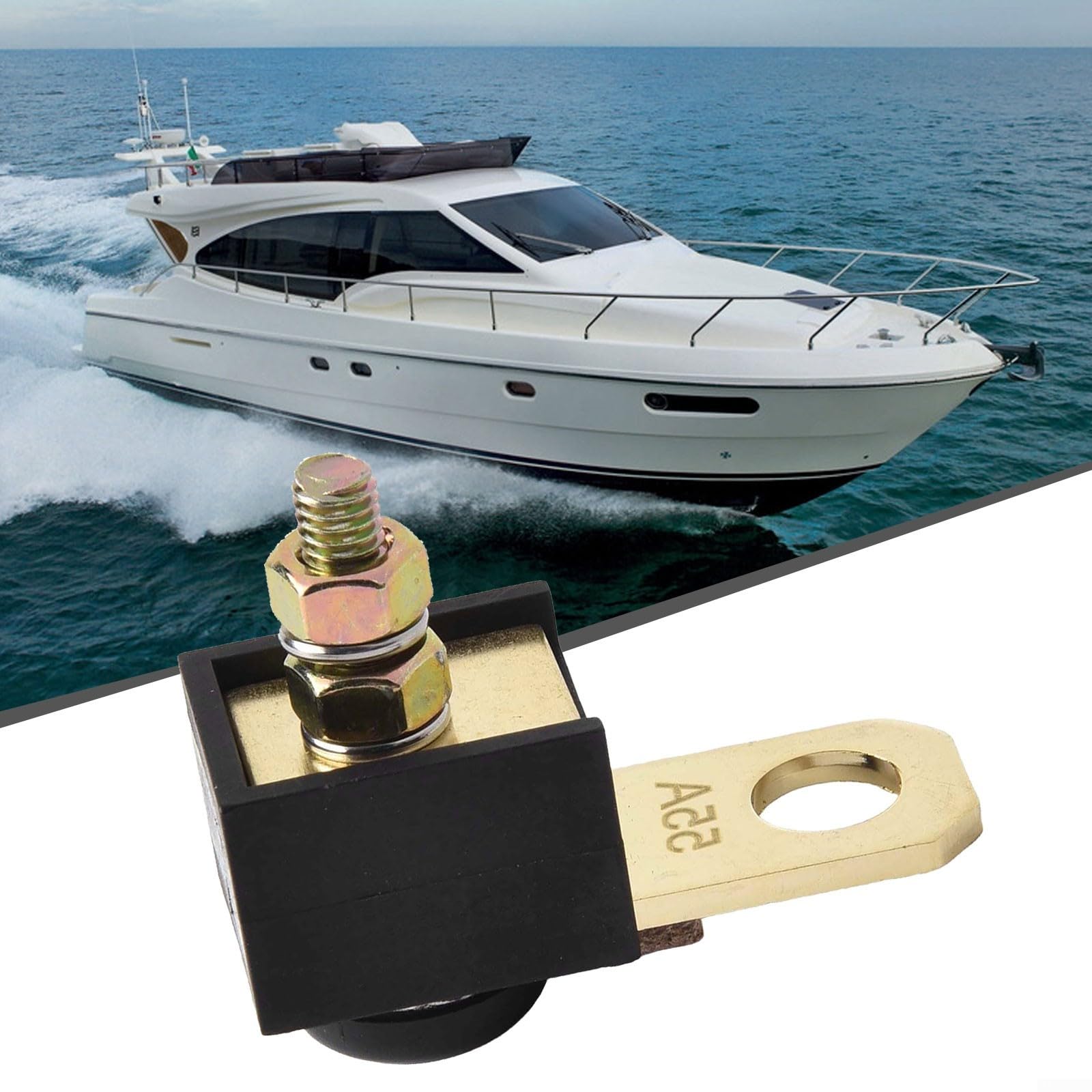 Fusibile di avviamento 55A/110A per MerCruiser 3.0L-7.4L, sostituisce OE 18-8220 9-15510, costruzione in lega di plastica e rame (2-110A)