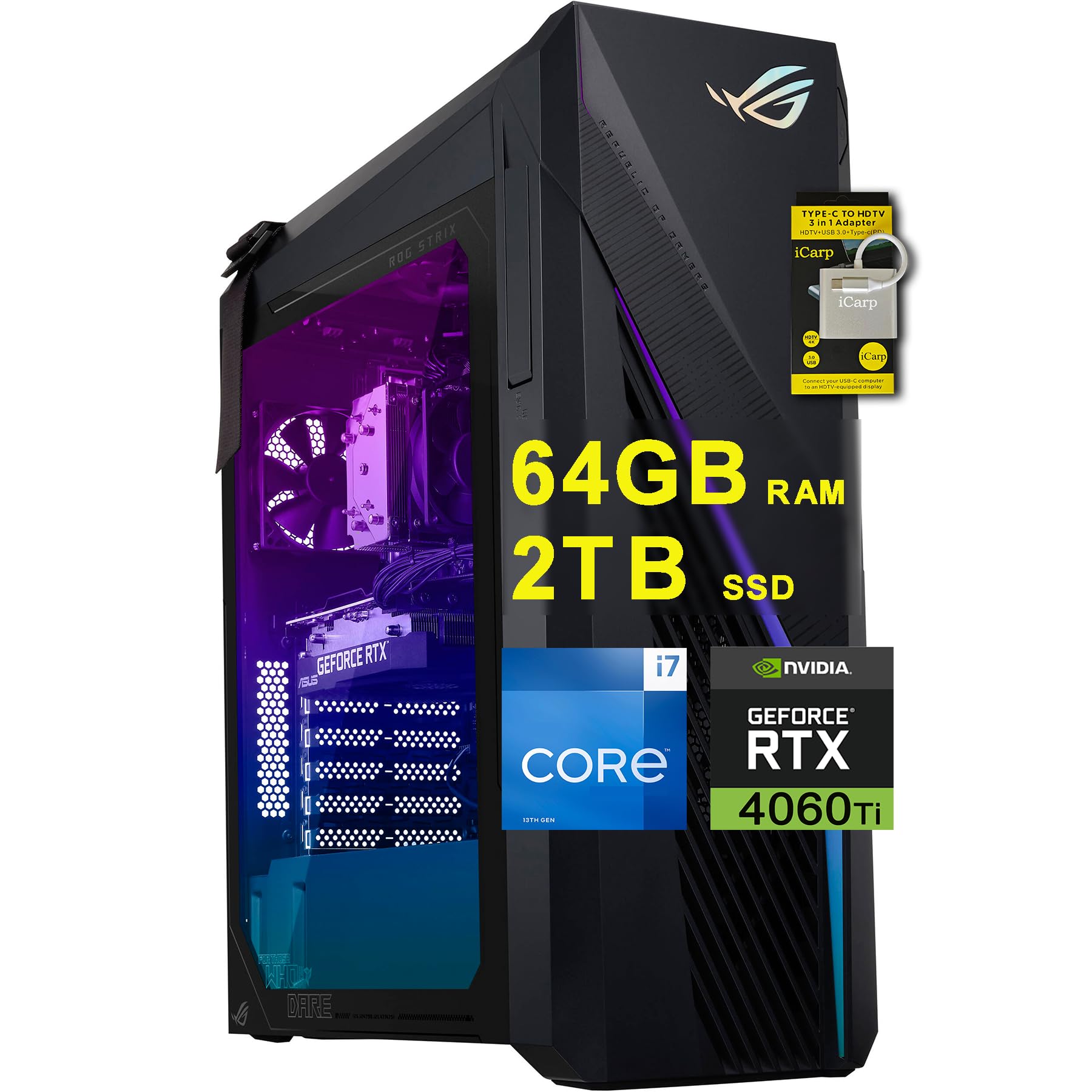 Amazon.com: ASUS ROG Strix G16CH Gaming Desktop Intel 16-core i7