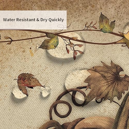 Miniatura 6 de Wathon Cortina de ducha de calabaza, decoración de baño, cosecha de otoño, retro, rústica, decoración de temporada, granja, Acción de Gracias,