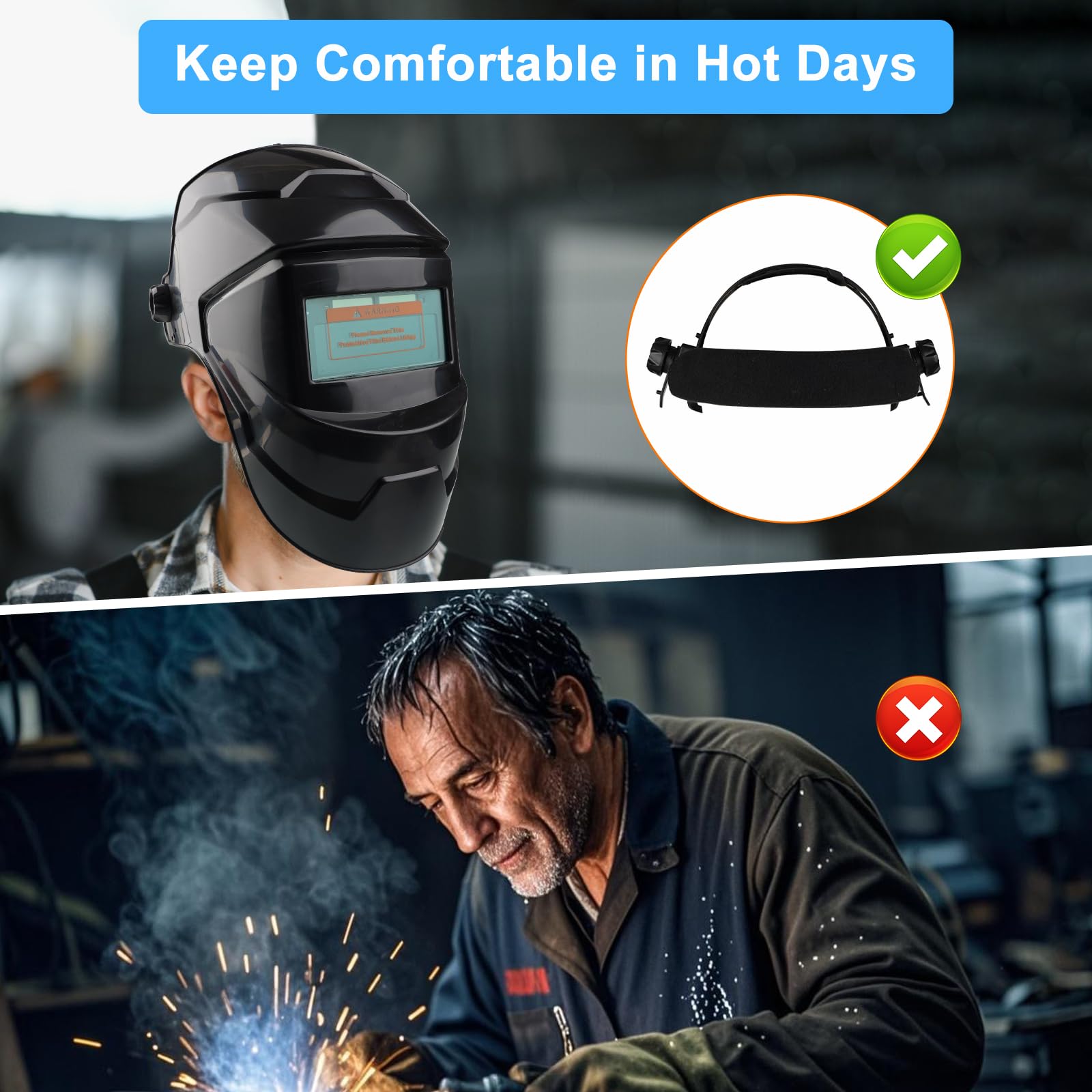 5 bandas de sudor para casco duro, color negro. Forro de banda de sombrero duro que te mantiene fresco y seco, accesorios de banda de casco duro de soldadura, soluciones duraderas y cómodas