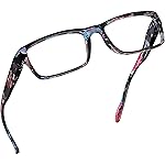 Readerest 3.0 Blue Light Reading Glasses - Lightweight Computer Glasses - Eye Strain, UV Glare Protection (Floral)