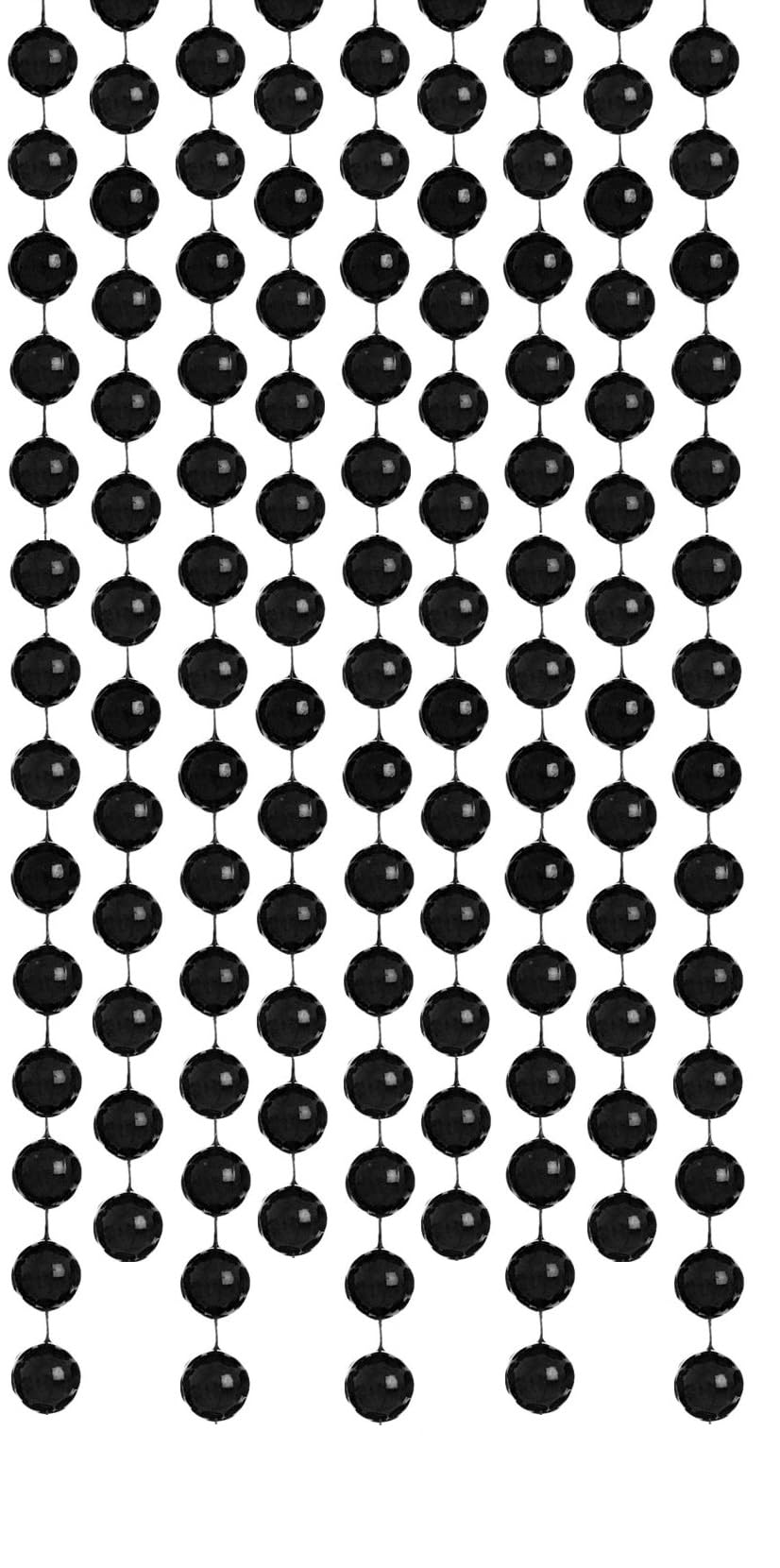UKDD® 10m Long Christmas Bead Chain - Christmas Shiny Bead Garlands - Christmas tree Decorations (Black), 10meter long 8mm Thickness - Image 4