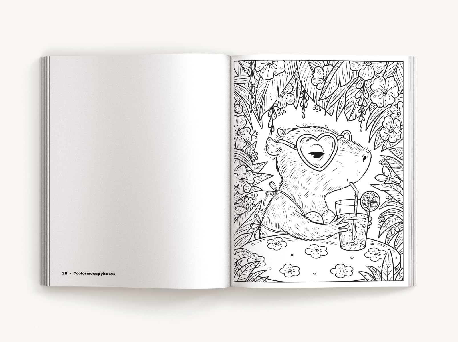 Color Me Capybaras: A Capy-Tivating Coloring Book