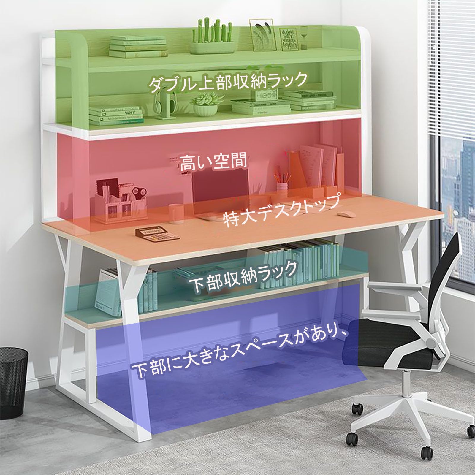 Amazon | NEONMAN勉強机 学習机 作業台 コンピューターデスク 机