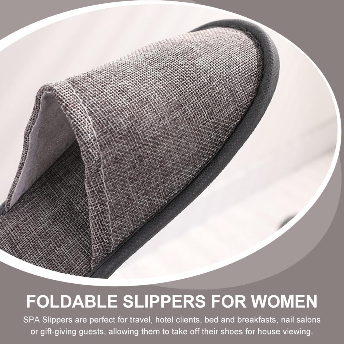UPKOCH 10 Paia Pantofole Pieghevoli da Viaggio Unisex Morbide Chiuse Leggere e Portatili per Hotel Spa Casa e Viaggi Salvaspazio e Comode per Uomo e Donna