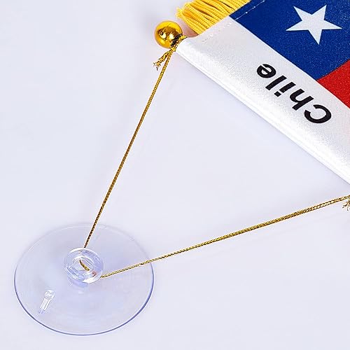 Miniatura 80 de ZXvZYT Bandera argentina colgante de ventana argentina de 3 x 5 pulgadas, mini banderas argentinas para decoración de espejo retrovisor, con ventosa