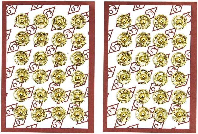 144 Sets of High Quality Sew-on Snaps, 7mm, Gold