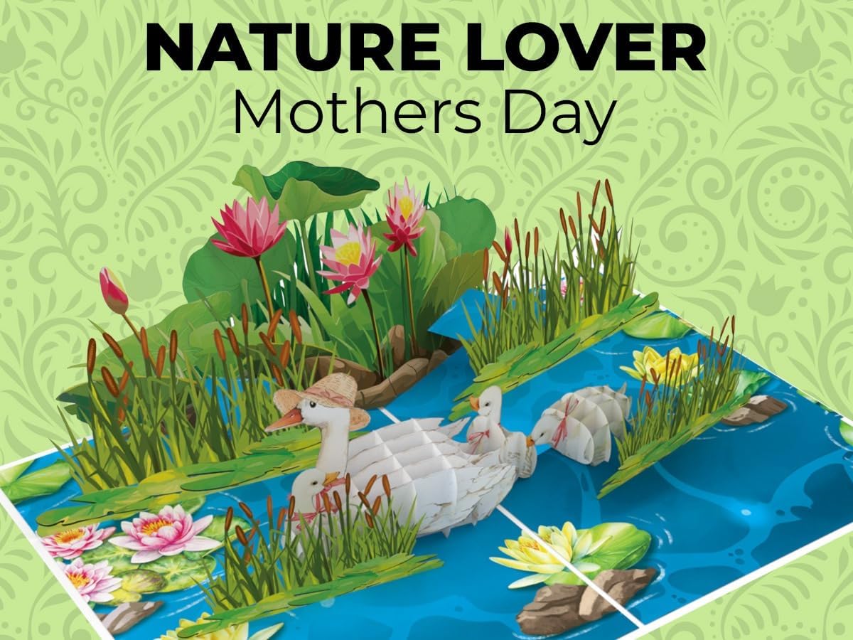 iGifts And Cards 3D Mama Duck Pop Up Card – Quacking Awesome Gift for Mother’s Day, Birthday, Thank You – for Mom, Wife, Grandma, Stepmother – 5 x 7 with Notecard - Image 6