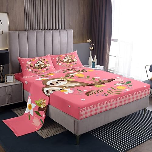 Miniatura 8 de Erosebridal Juego de sábanas de tamaño individual para niños y perros, juego de sábanas con estampado de amor de dibujos animados, diseño de