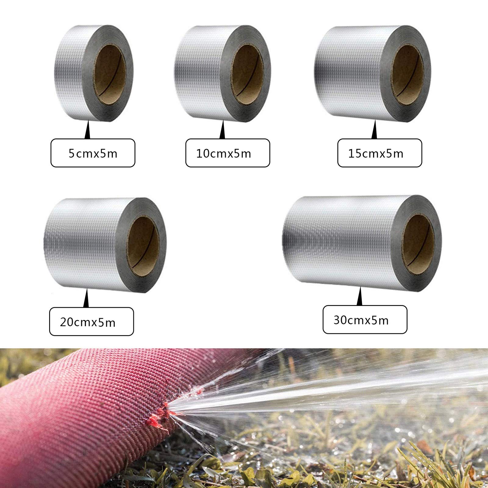 Cinta impermeable de butilo, para cinta de reparación de tuberías con fugas, cinta de reparación súper impermeable, para sellado de ventanas y tuberías, toldo, cinta de sellado de fugas en el techo,