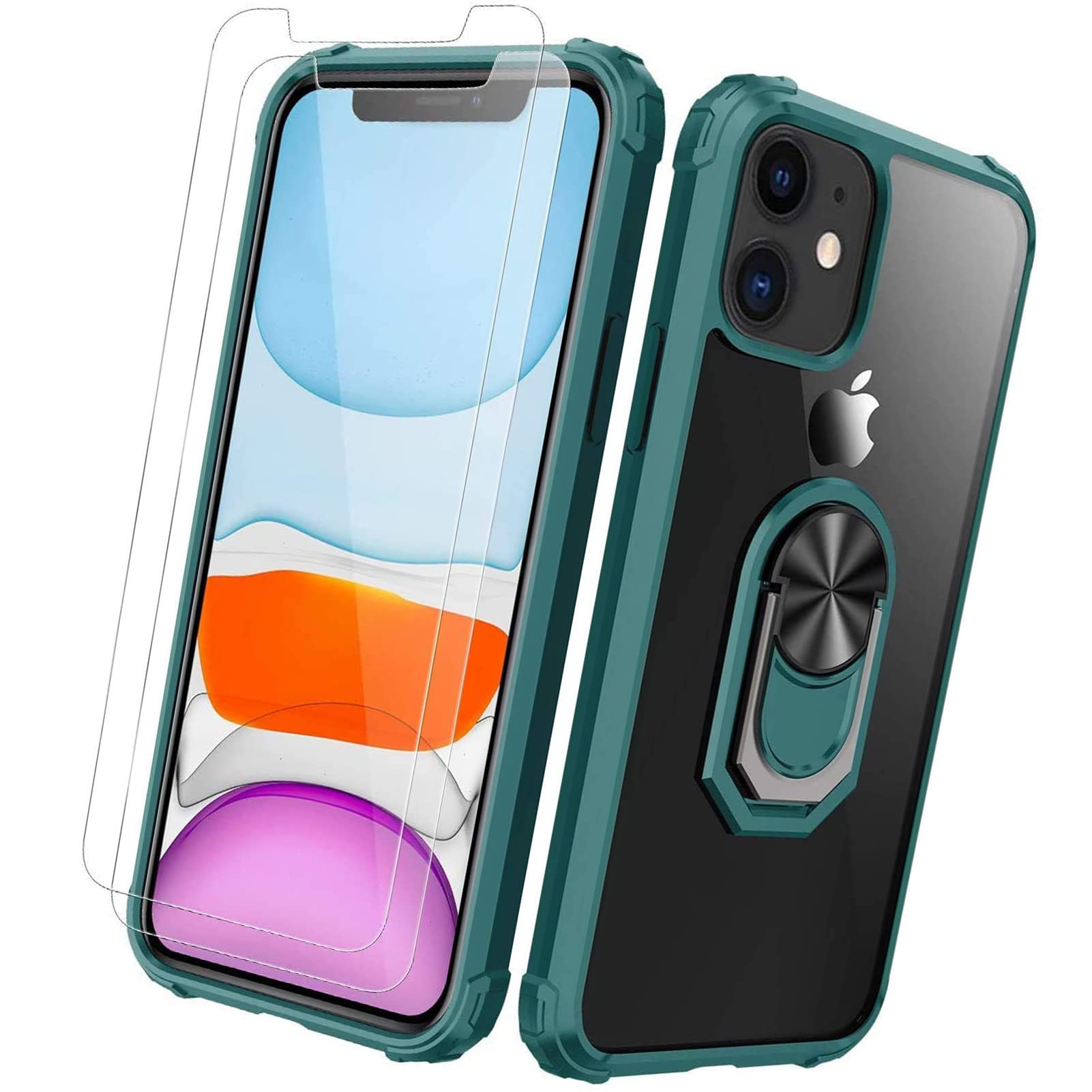 MaMahome 236PC iPhone X Case iPhone Xs Case with Glass Screen Protector Military Grade Drop Protection, Drop Test Case Stand Compatible CASE-IP-B24 Blue