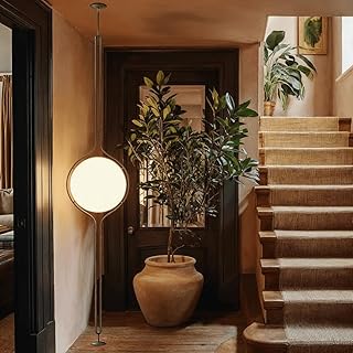 Metallic Copper Floor to Ceiling Lamp, 250-280cm Height Adjustable, Hand...