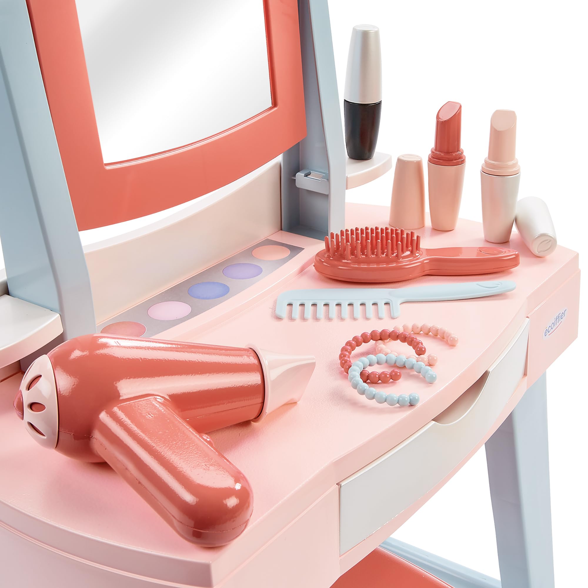 Ecoiffier - 1819 - La mia prima toeletta - per Bambini - da 12 a 36 Mesi - con il suo specchio e altri accessori - per farmi bella e acconciarmi come una grande