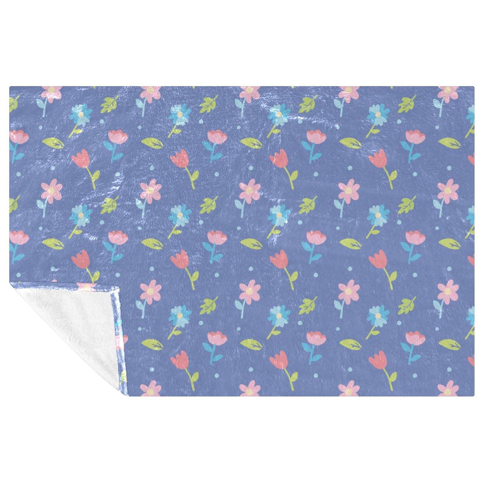 Couverture chaude imprimé fleurs de Pâques pour pique-nique et plage