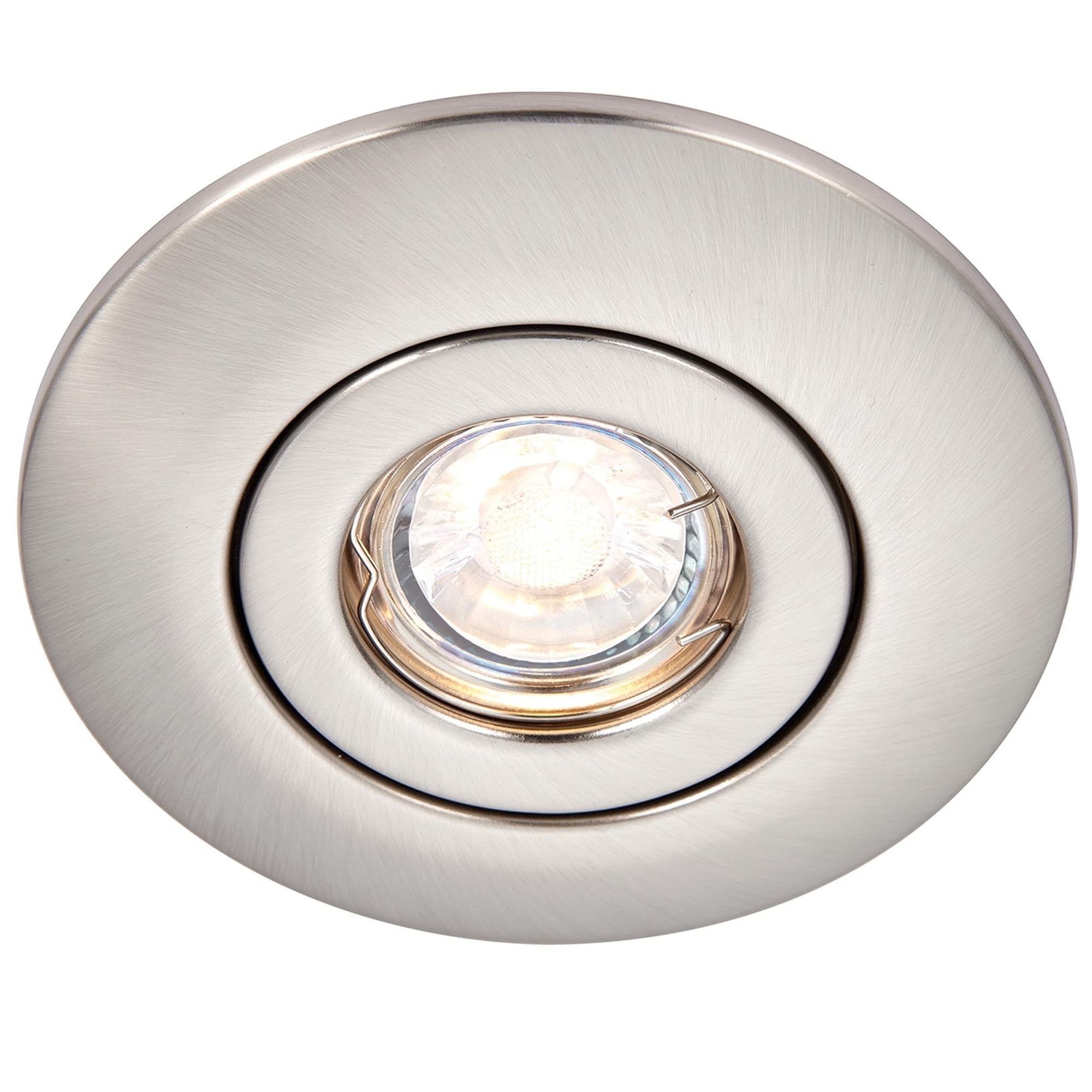 Bezel Spotlight Hole Converter |Steel with Satin Nickel Finish | LED Compatible Dimmable | GU10 50W