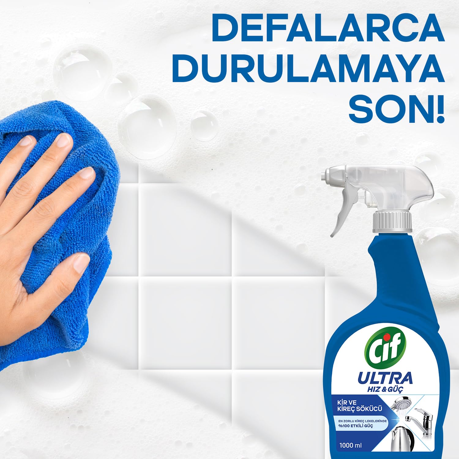Cif Ultra Hız & Kireç Sökücü Sprey Leke ve Kir Çıkarıcı 1000 ml