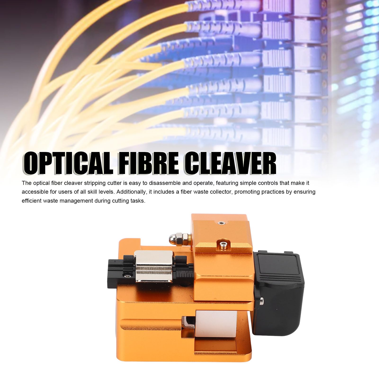Cleeur de Fibres Optiques Professionnelles, Haute Précision, Outil de Coupe Stable pour Décapage des Câbles en Fibres avec Boîte de Rangement Pratique