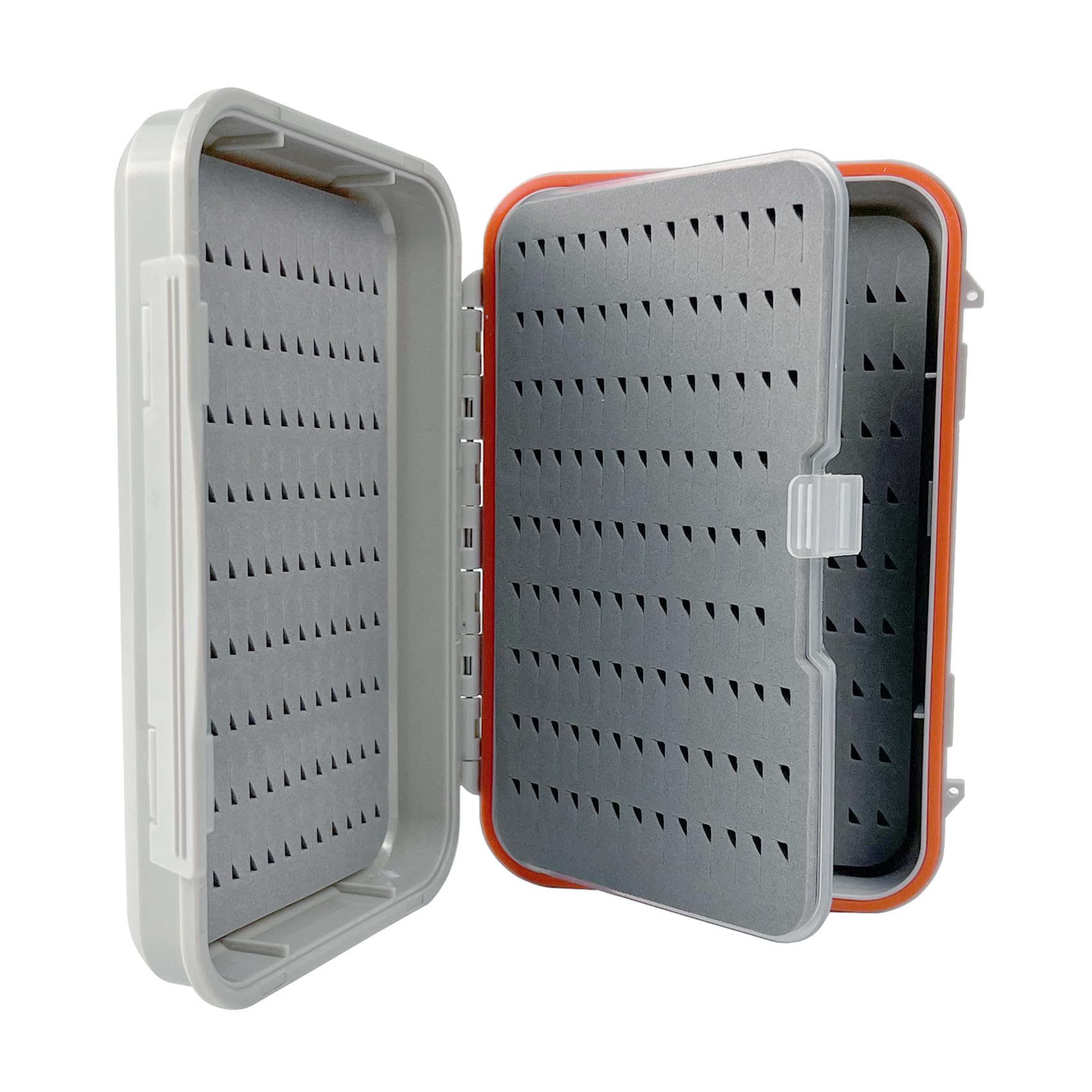 Aventik Large Capacity Waterproof Fly Fishing Box 4-Layer Foam Tackle Fishing Box for Freshwater Saltwater Streamer Storage(H039B)