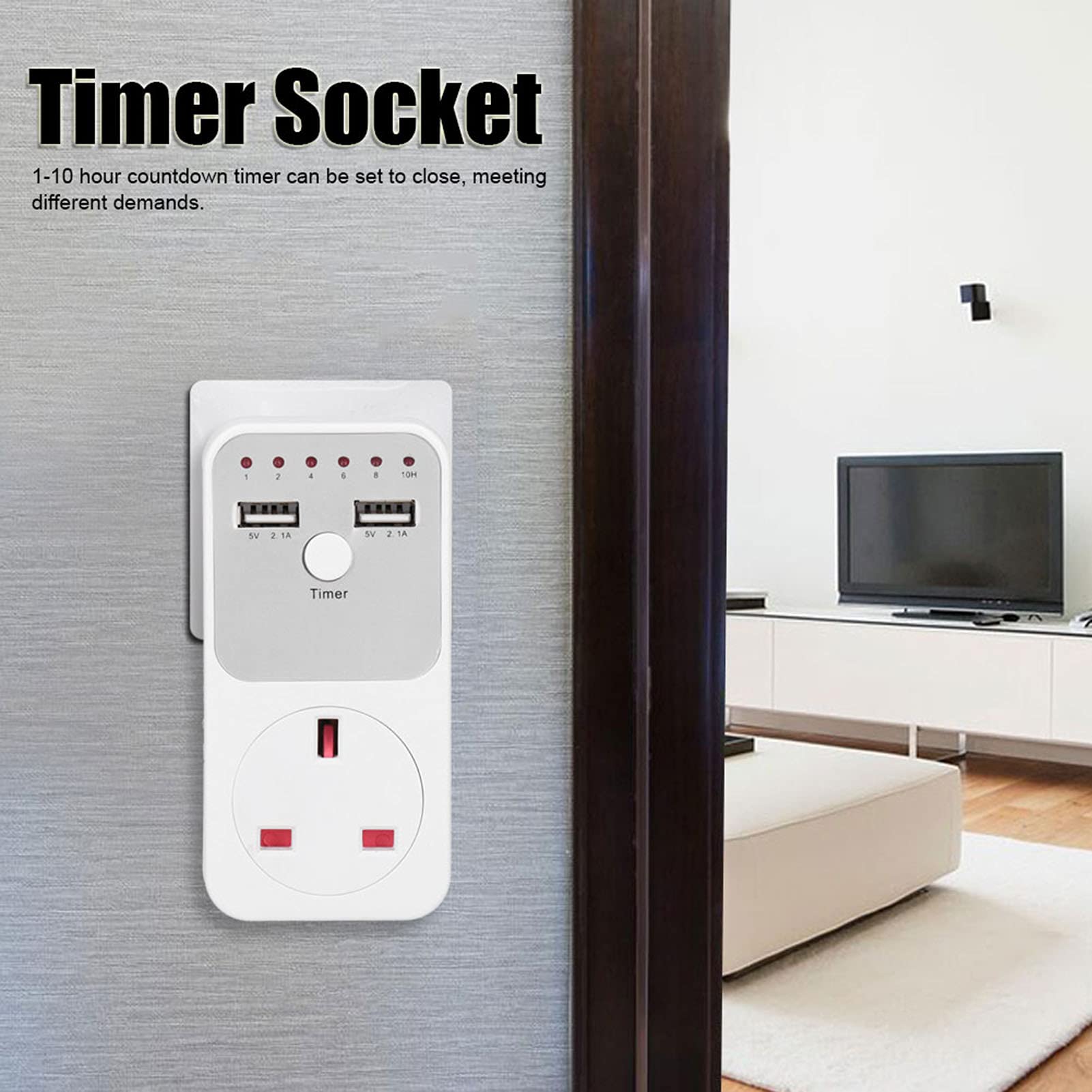 Smart Control Countdown Timer Switch Plug-In Socke... – Grandado - Foto 3