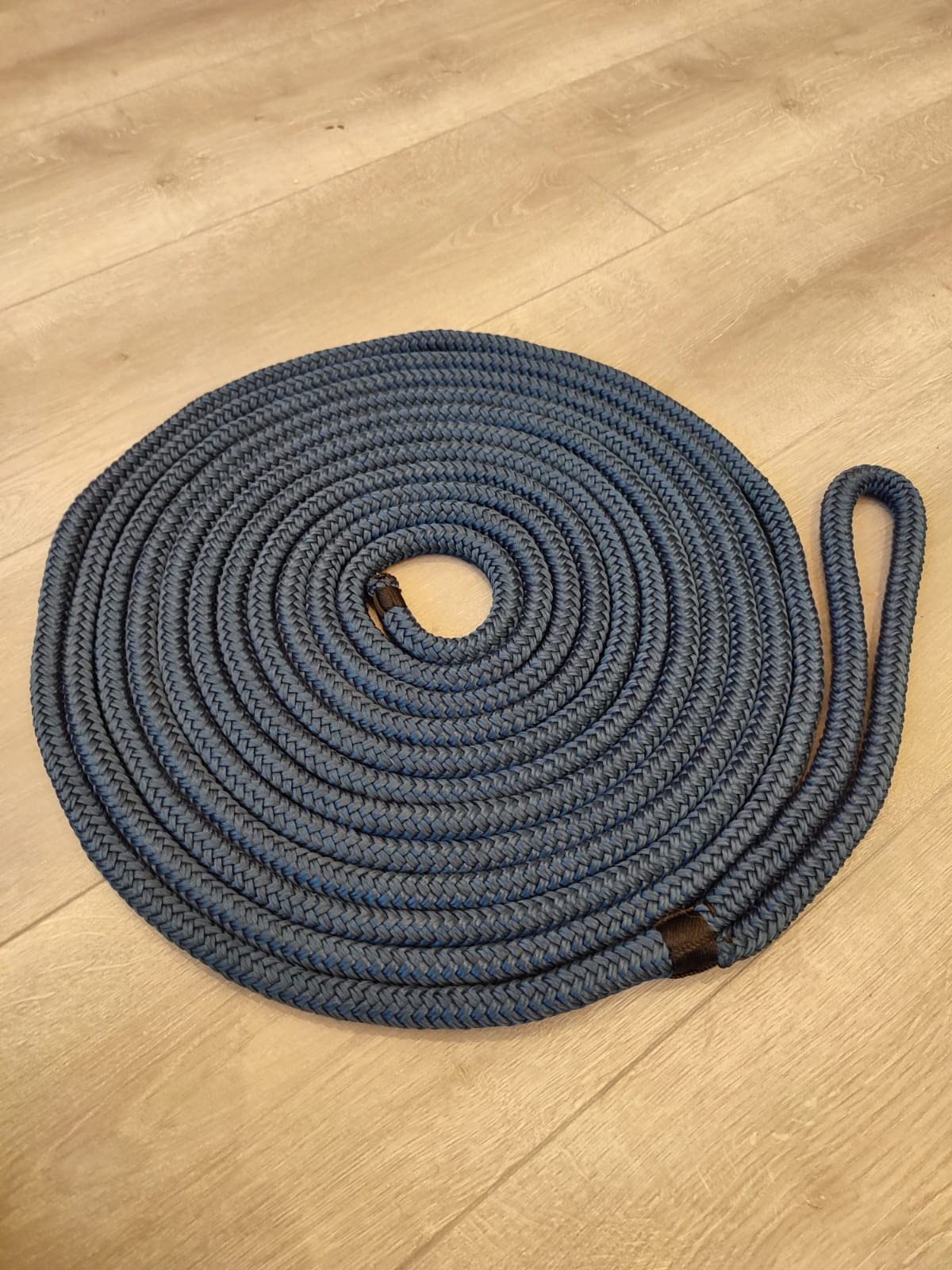 Líneas de amarre trenzadas de poliéster preempalmado de 16 mm, cuerdas de amarre azul 1 x 10 metros (azul)
