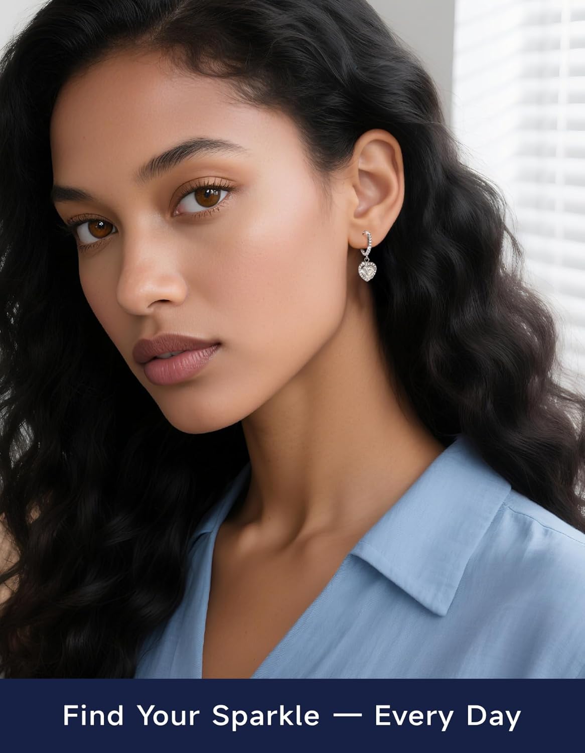 MomentWish Dangle Earrings for Women-925 Sterling Silver Moissanite Earring, Women's Gift for Valentine Birthday, D Color VVS1 Dancing Moissanite Hoops - Image 3