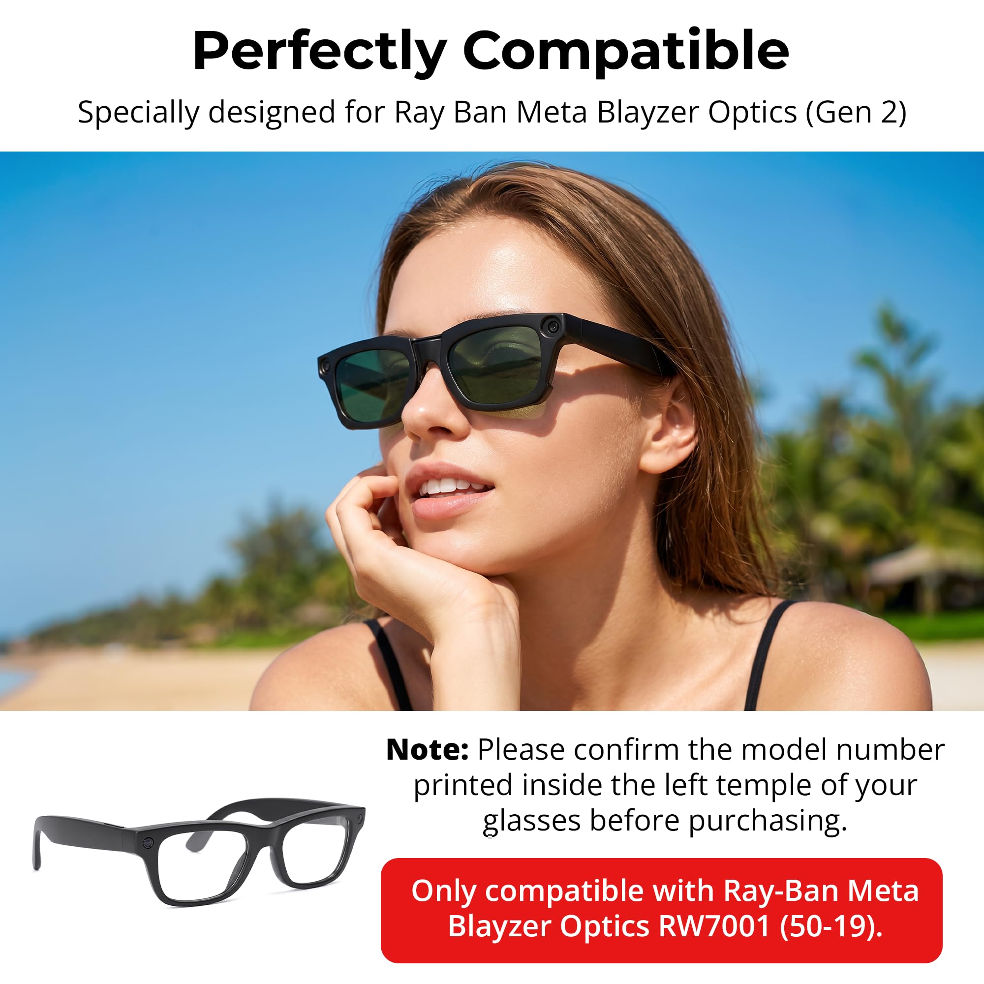 Amazon.co.jp: Ray-Ban Meta Blayzer RW7001スマートグラス用偏光