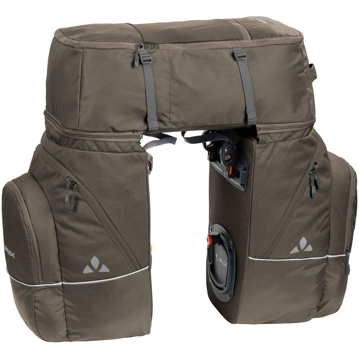 VAUDE Hinterradtaschen Karakorum, Dreifachtasche zum Radfahren, coconut, one Size, 124095090 Sport & Freizeit