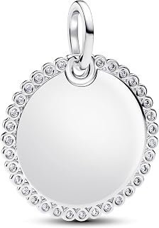 Pandora Gravierbarer runder Anhänger 394007C01 Damenhalskette