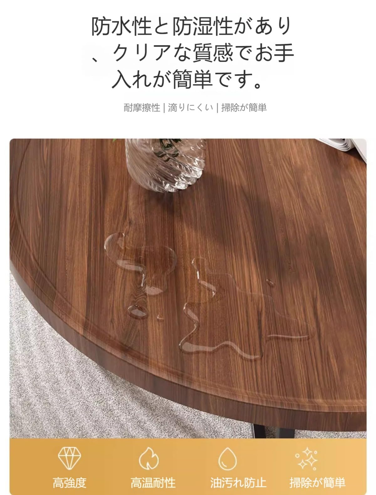 Amazon｜Zxyler北欧ヴィンテージ風丸テーブル コンパクトサイド