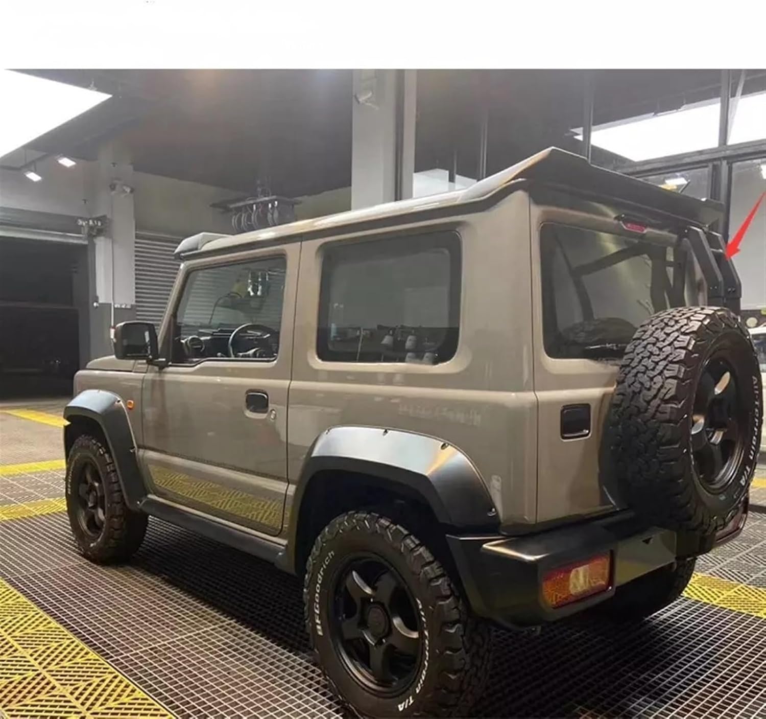 Compatible for Jimny Exterior Modification Accessories Aluminum Rear Tailgate Vertical Ladder Rear Door Climbing Ladder