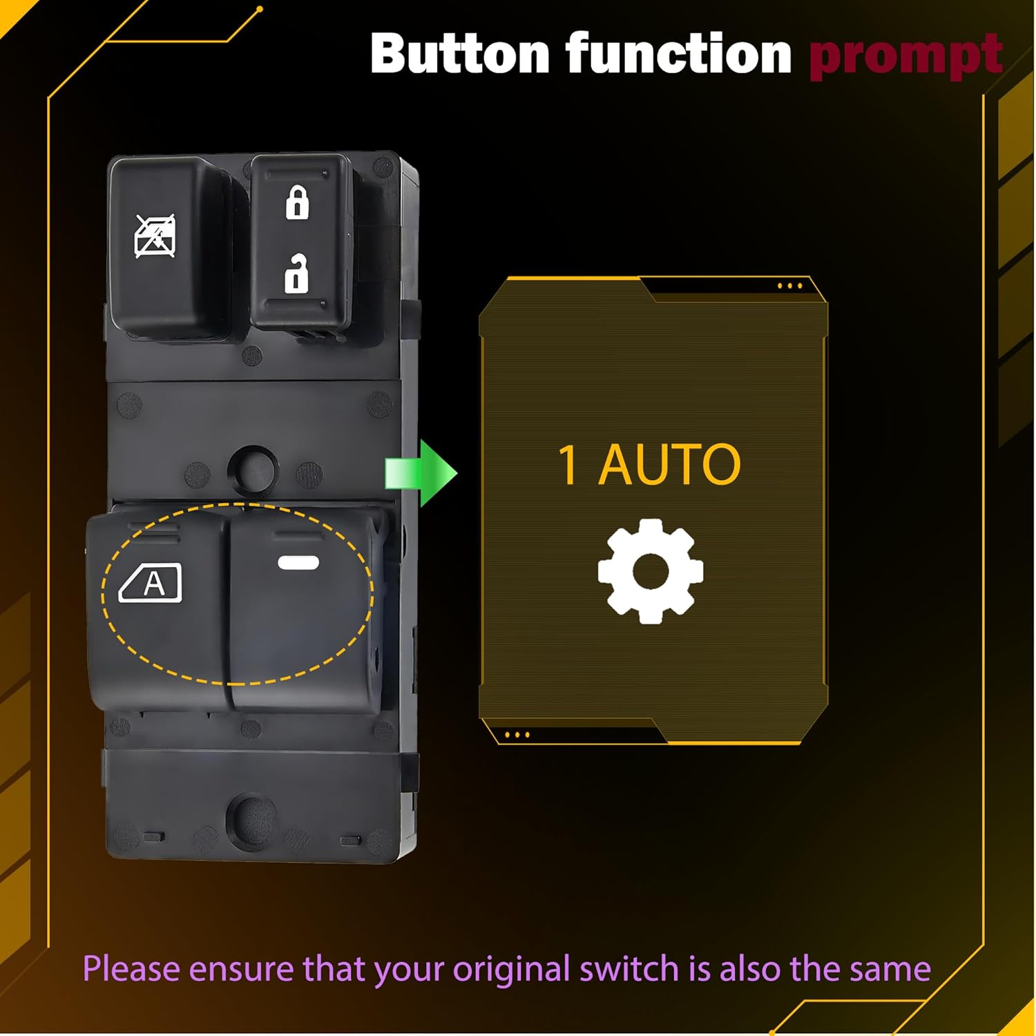 Window Switch Fits for Nissan Frontier 2007-2017.Control Door vidrios Master Switch. Left Driver Side.1 auto 8 pins.OEM:25401-ZP50A 25401ZP50A