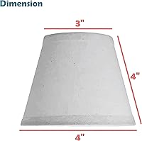 Vista 5 de Aspen Creative 51007 Pantalla de Lámpara de Araña Empire con Clip, Ratán Natural, 3" Superior x 4" Inferior x 4" Altura Inclinada