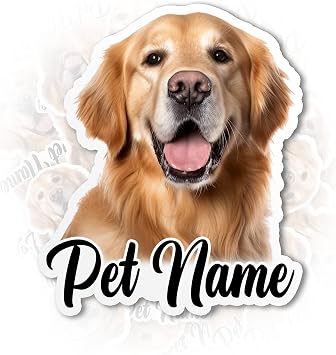 Custom Pet Portrait Sticker Personalized Dog Cat Decal Using Pet Photo | Waterproof Vinyl for Laptop, Water Bottles, Phone, Kindle Decor Stickers for Cars Dog Decals for Cars