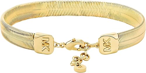 Miniatura 9 de Michael Kors Pulsera deslizante de acero inoxidable para mujer con detalles de cristal