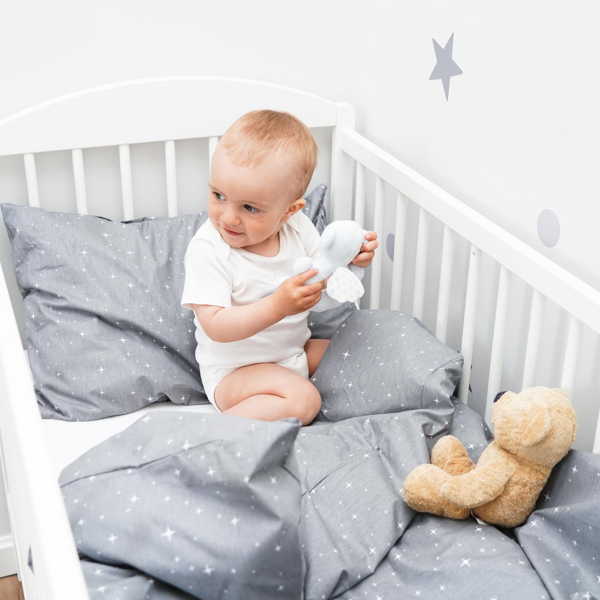 Baby Comfort Set Biancheria Letto Bambini 2 Pezzi 120x90 Cm – Copripiumino E Federa Safari In Cotone Morbido - 4