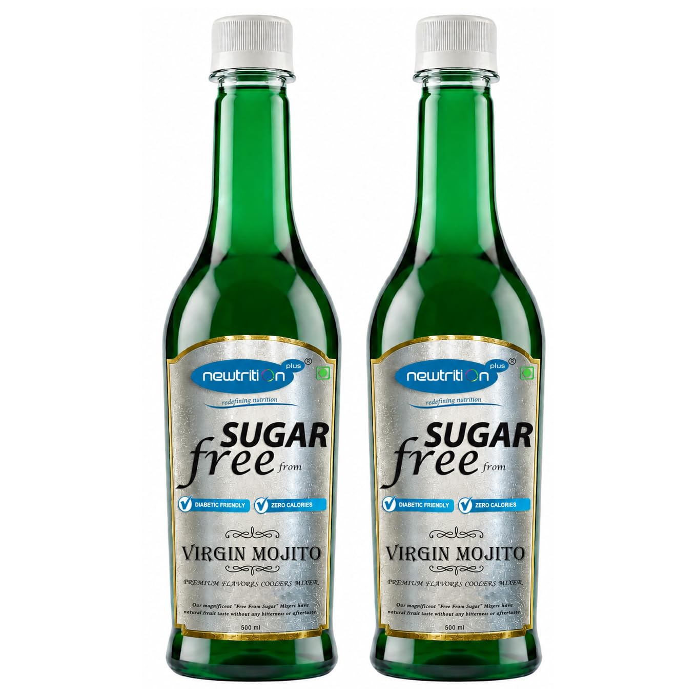Newtrition Plus Redefining Nutrition Sugar Free Virgin Mojito Mixer Syrup - Pack of 2 (500 ml Each) - Zero Calorie, Diabetic Friendly, Keto Friendly-image-21