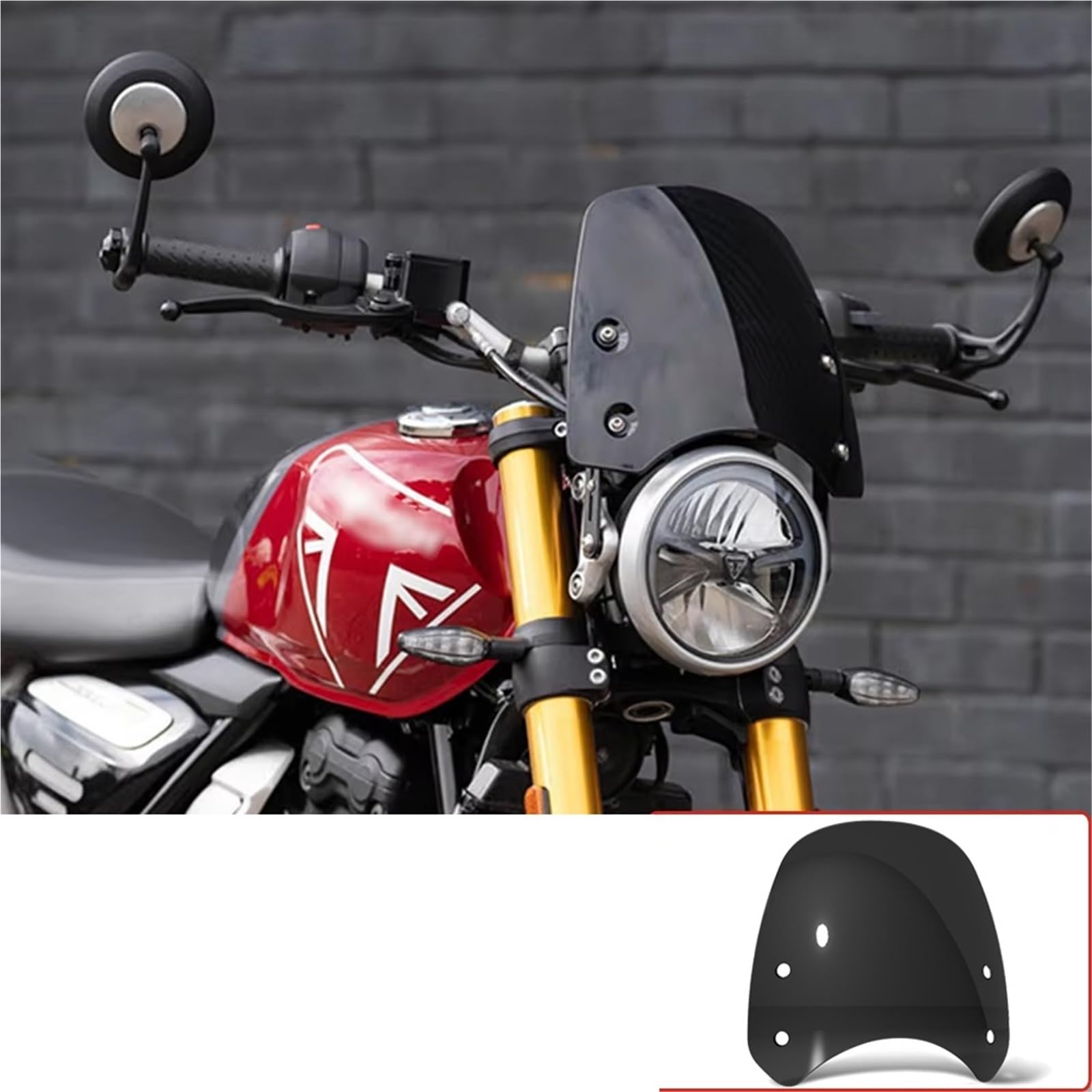Przednia szyba motocyklowa Pasuje do Scrambler 400X szyba przednia motocykl szyba przednia deflektory wiatr osłona przeciwsłoneczna reflektor Fairing(B)