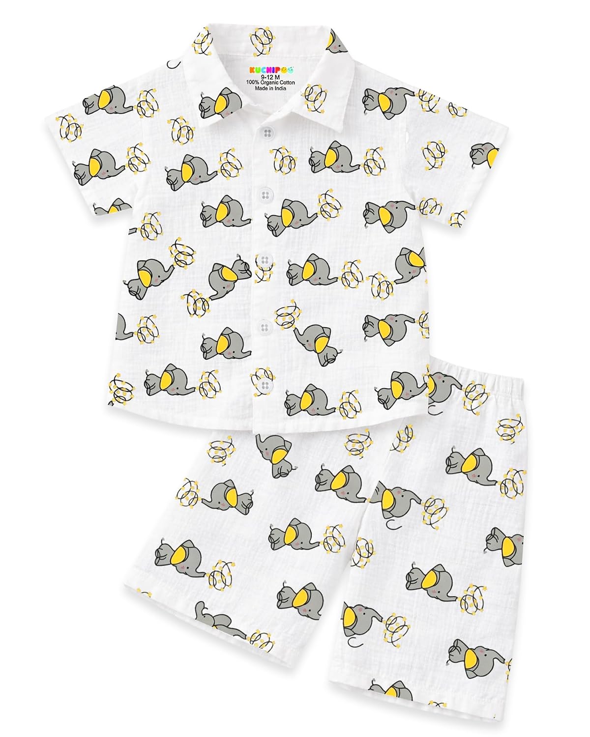 Kuchipoo Boys 100% Muslin Organic Cotton Co-Ord Set | Printed Half Sleeve Shirt & Shorts | Soft Breathable Fabric | Casual... - Review, Price and Buying Guide