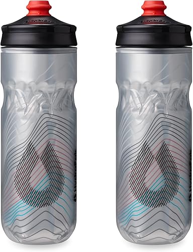 Miniatura 14 de HydraPak Polar Surge - Botella de agua aislada para bicicleta, paquete de 2 (20 o 24 onzas), alto flujo, se adapta a la mayoría de jaulas de Ascent