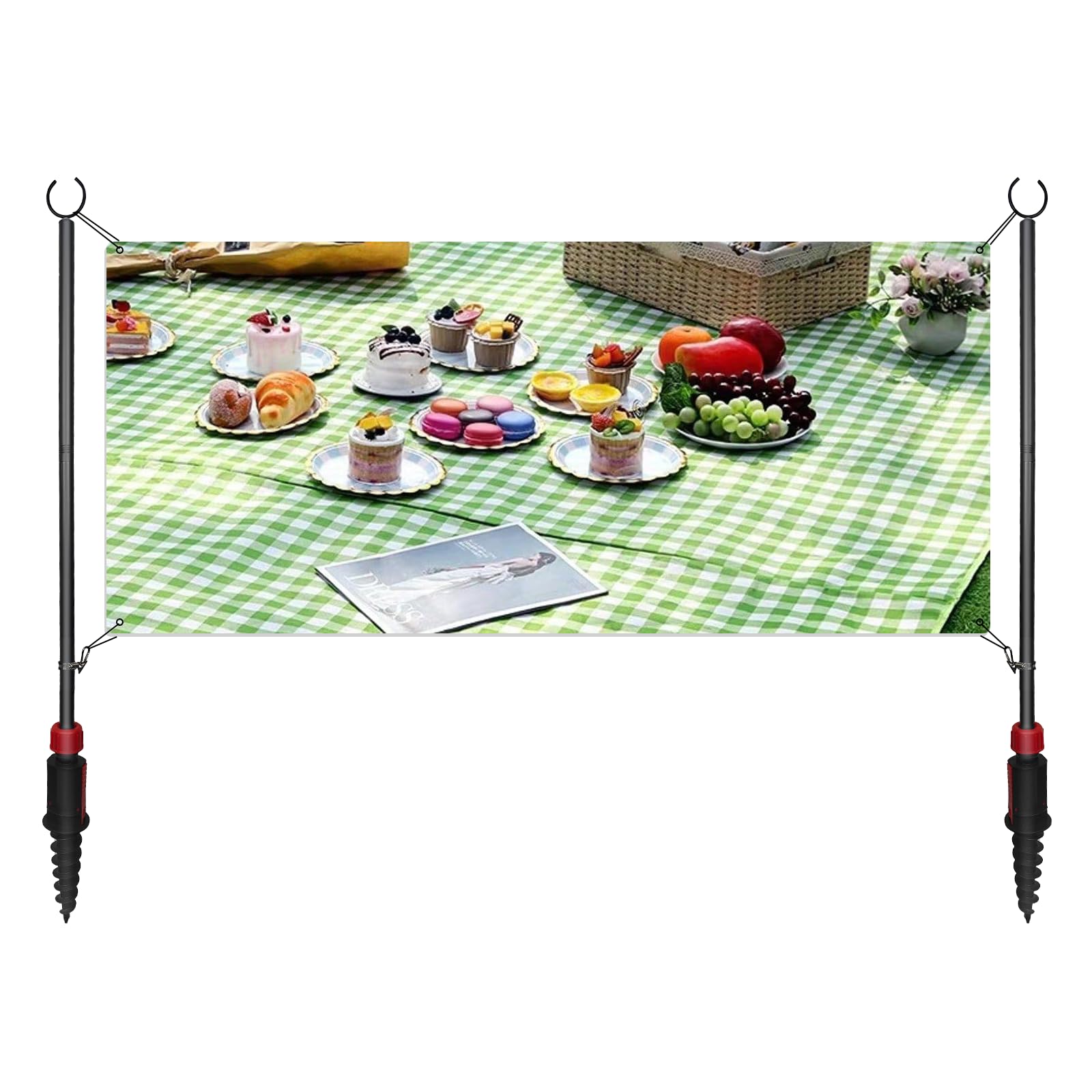 Photo 1 of ***MISSING PARTS***
SERABETTO Adjustable Banner Pole with Stake, Outdoor Banner Stand, Portable Display Poles for Trade Shows, Events, and Outdoor Advertising