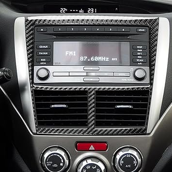 Real Premium Carbon Fiber Compatible with Subaru Forester 2009 2010 2011 2012 2013 Accessories Car Center Frame, Model B Cover Sticker Decal Interior Trim