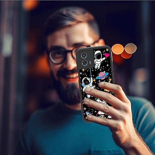 Miniatura 7 de RYUITHDJP Funda para Moto G 5G 2023, diseño de astronautas, funda de doble capa para Motorola Moto G 5G 2023, funda duradera