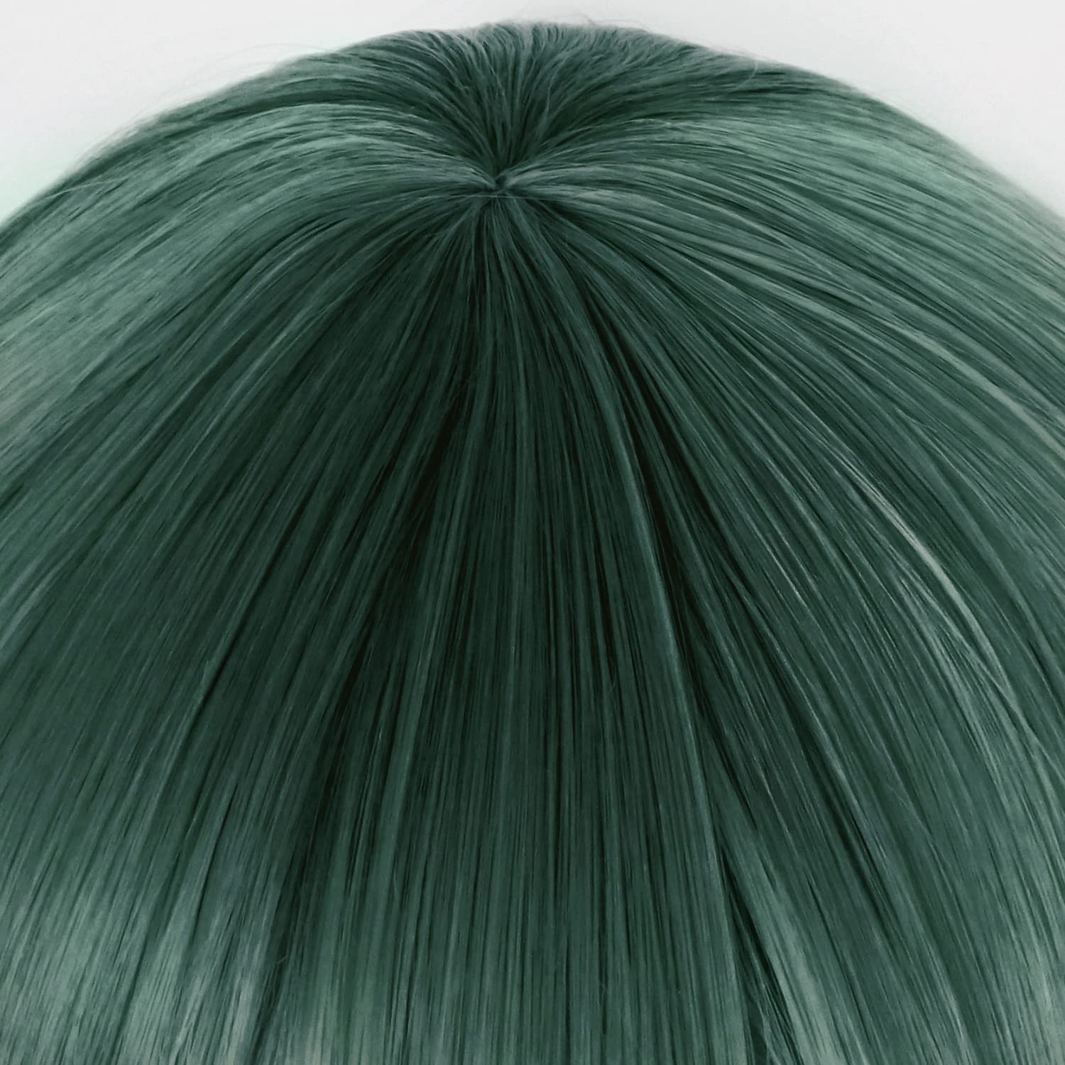 Dark Green Wigs for Howl Cosplay Wig Straight Synthetic Medium Length Wigs for Halloween Daily Party with Cap