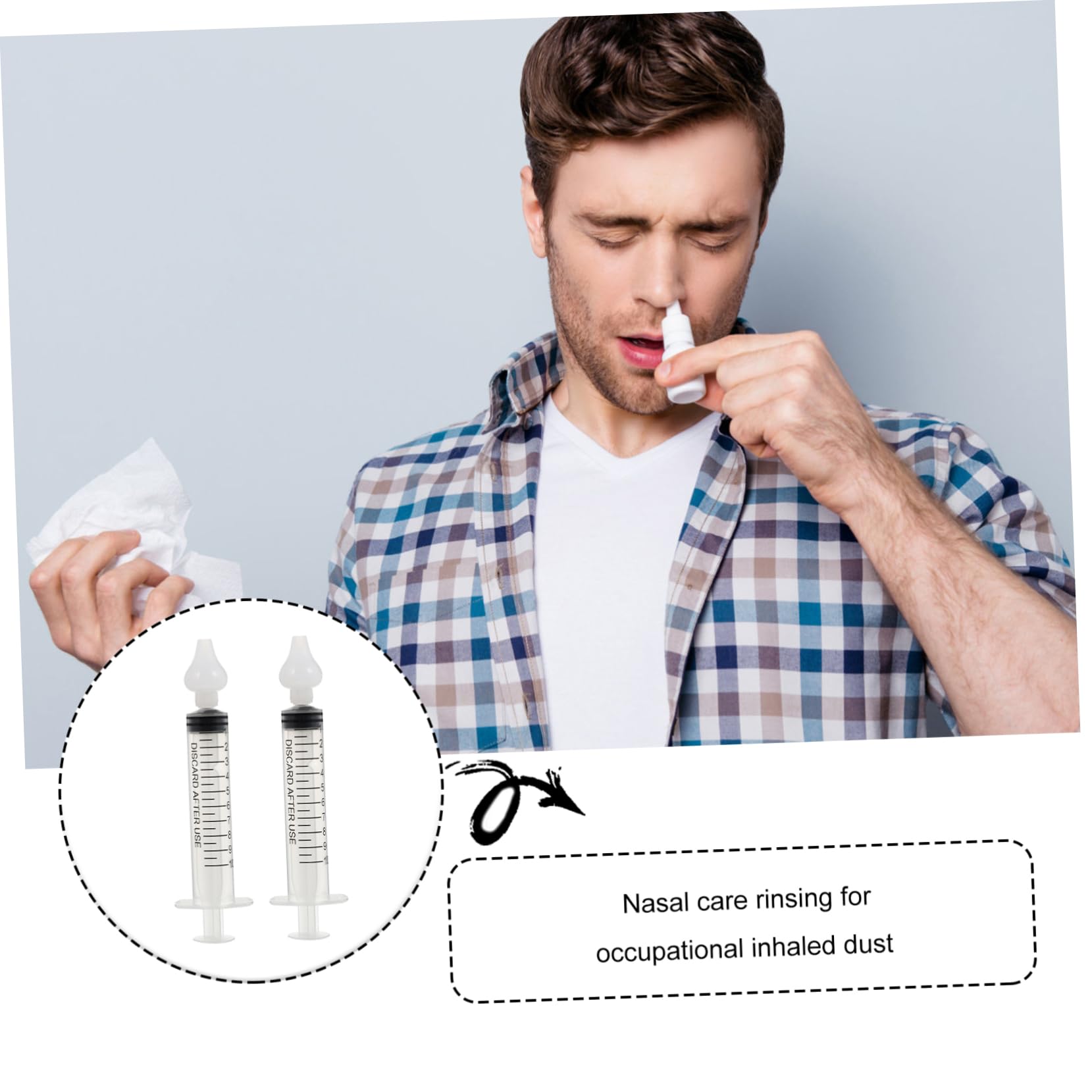 Healeved 10 Set Dispositivo di irrigazione nasale bottiglia per il lavaggio del naso detergente nasale pulisci naso irrigatore nasale irrigatori nasali durevoli irrigatori nasali manuali