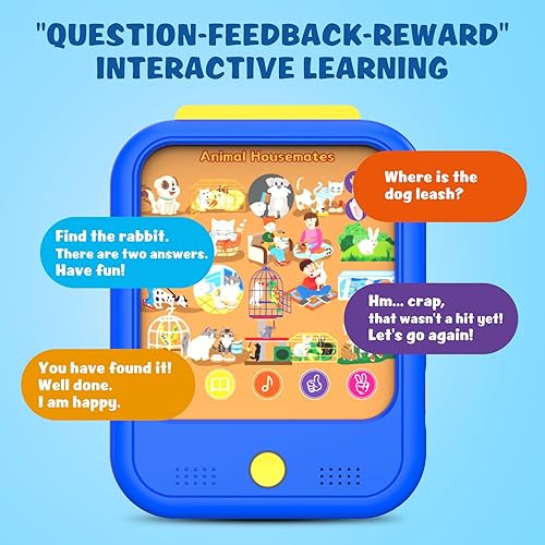 Miniatura 5 de Tableta de aprendizaje para niños, almohadilla de aprendizaje educativa para niños de 2 a 5 años para aprender alfabetos, números, alimentos,
