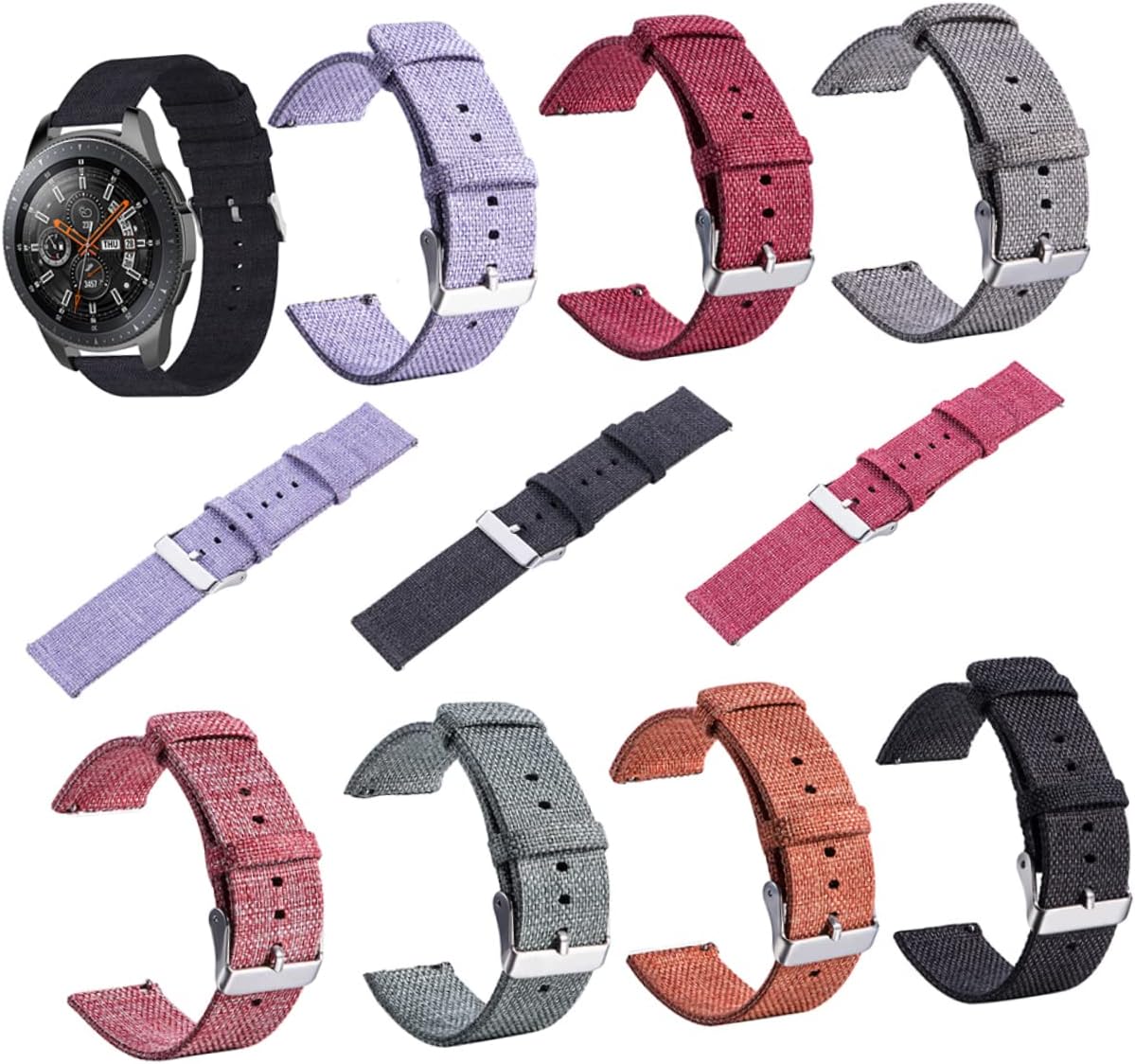 Amazon.com: Housoutil Watch Band Replacement Nylon Canvas